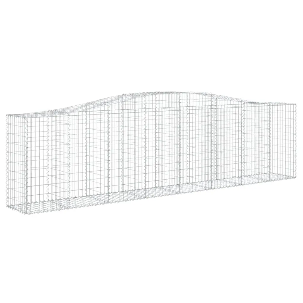 Arched Gabion Basket 400x50x100/120 cm Galvanised Iron 153415 - Home & Garden