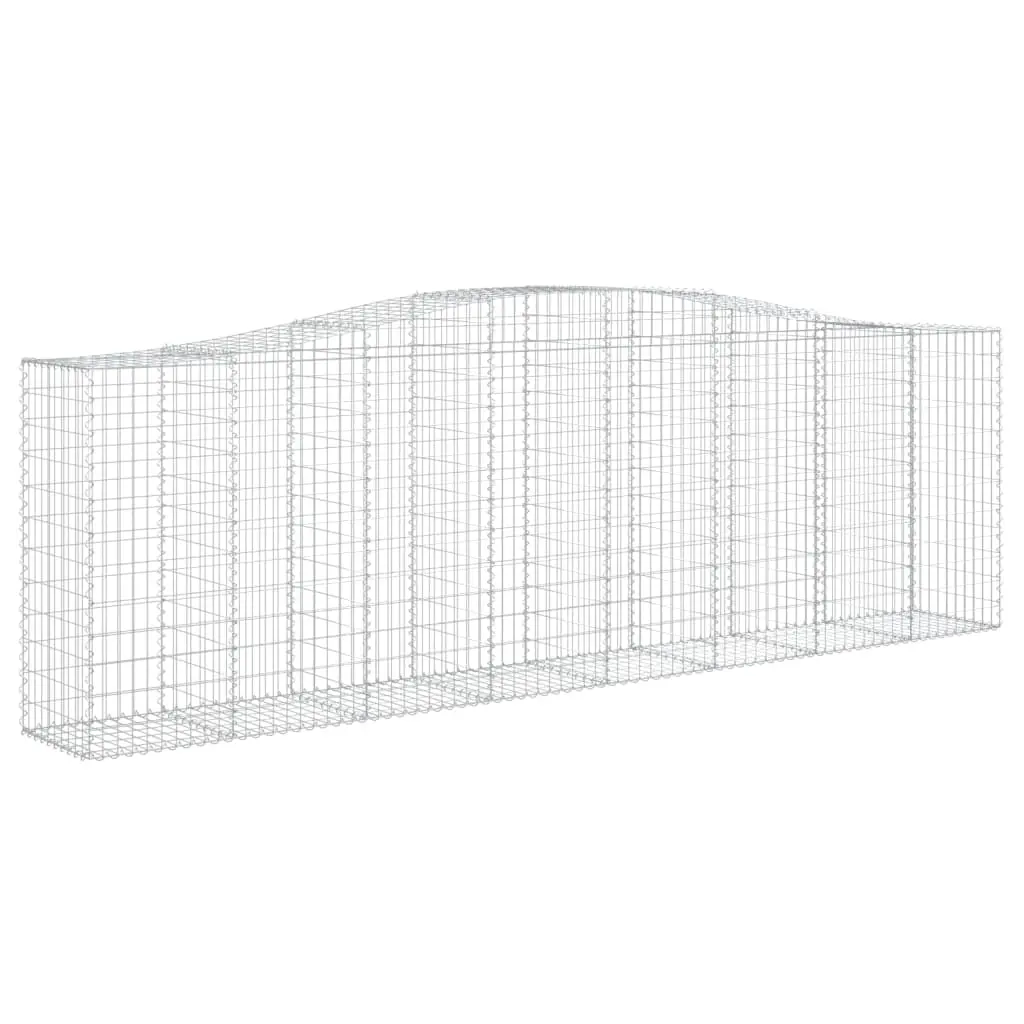 Arched Gabion Basket 400x50x120/140 cm Galvanised Iron 153416 - Home & Garden