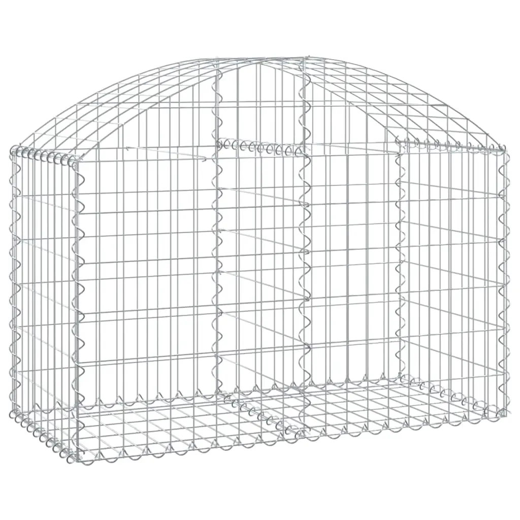 Arched Gabion Basket 100x50x60/80 cm Galvanised Iron 153433 - Home & Garden