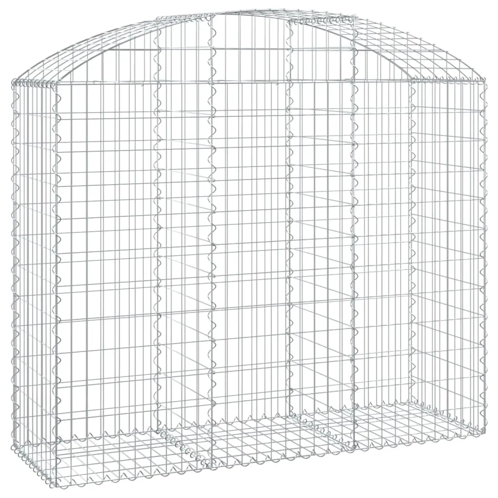 Arched Gabion Basket 150x50x120/140 cm Galvanised Iron 153456 - Home & Garden
