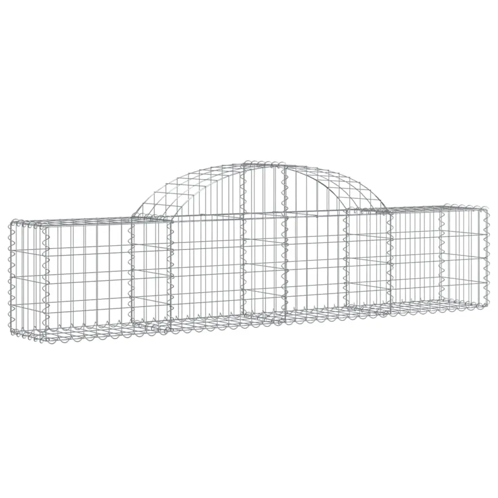 Arched Gabion Basket 200x30x40/60 cm Galvanised Iron 153482 - Home & Garden
