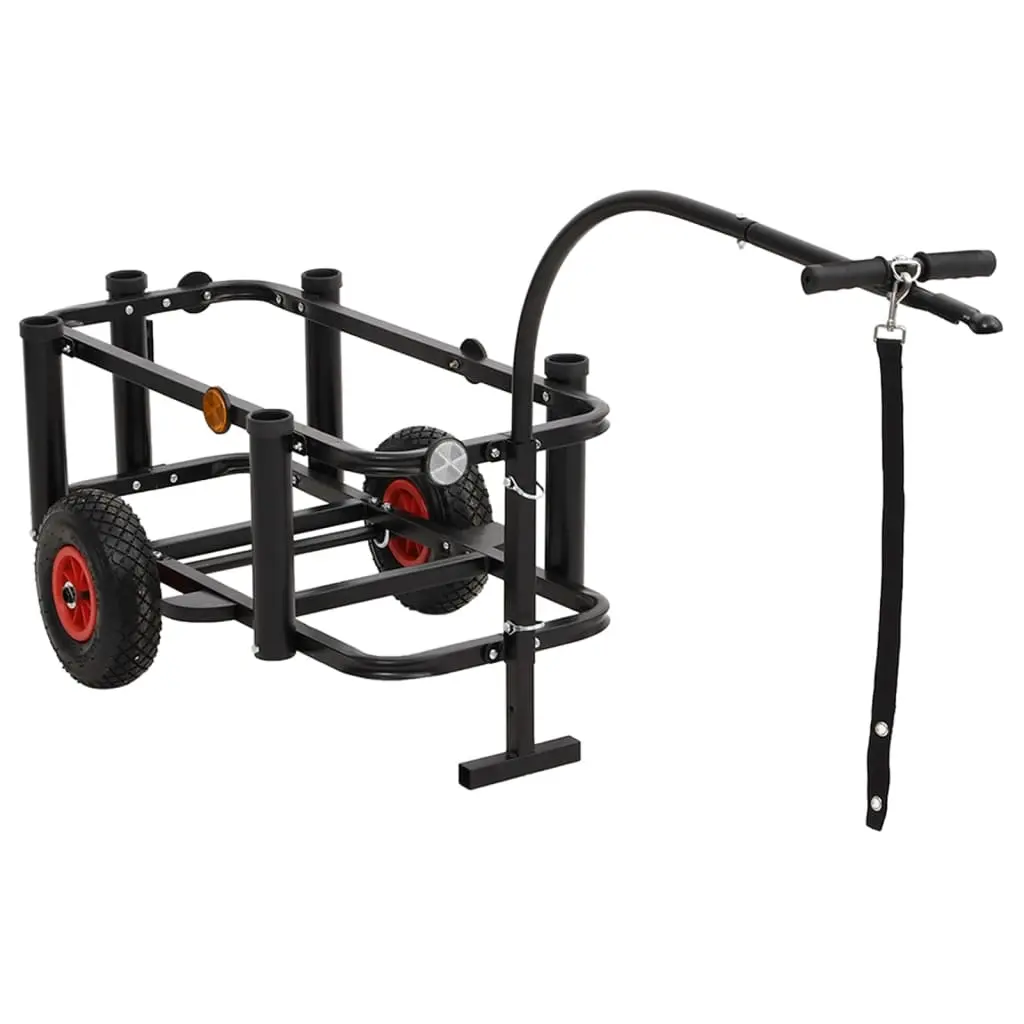 Fishing Trolley Black Steel 153603 - Furniture