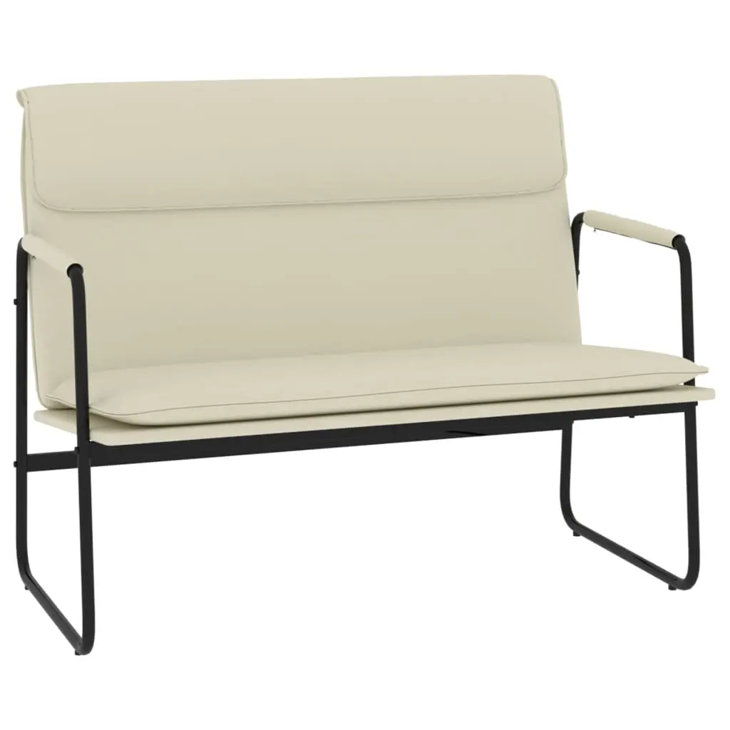 Bench Cream 100x64x80 cm Faux Leather 351367 - Furniture