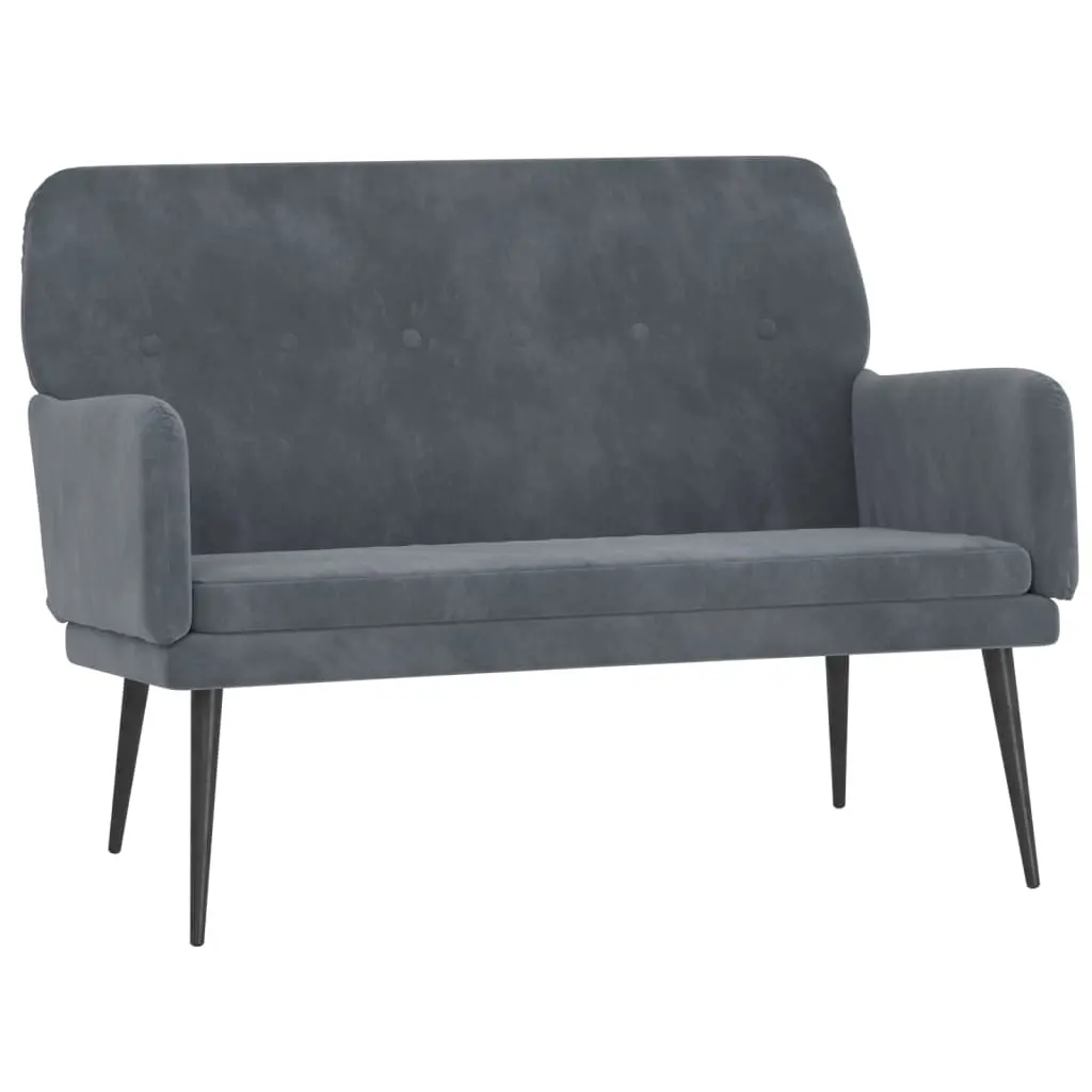 Bench Dark Grey 108x79x79 cm Velvet 351415 - Furniture