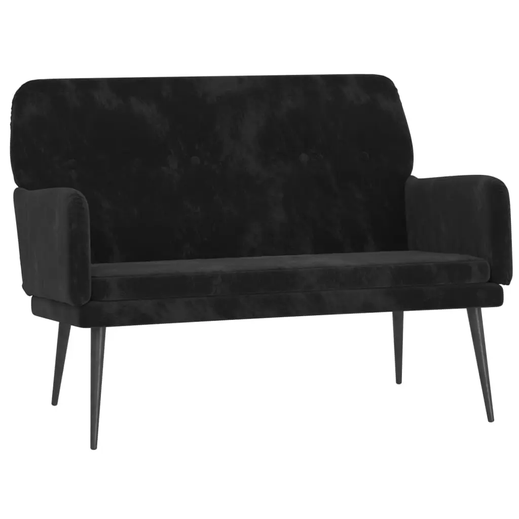 Bench Black 108x79x79 cm Velvet 351419 - Furniture