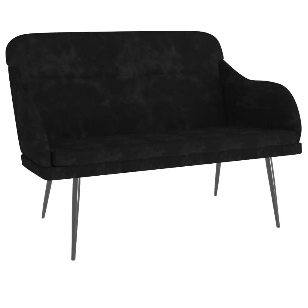 Bench Black 110x76x80 cm Velvet 351449 - Furniture
