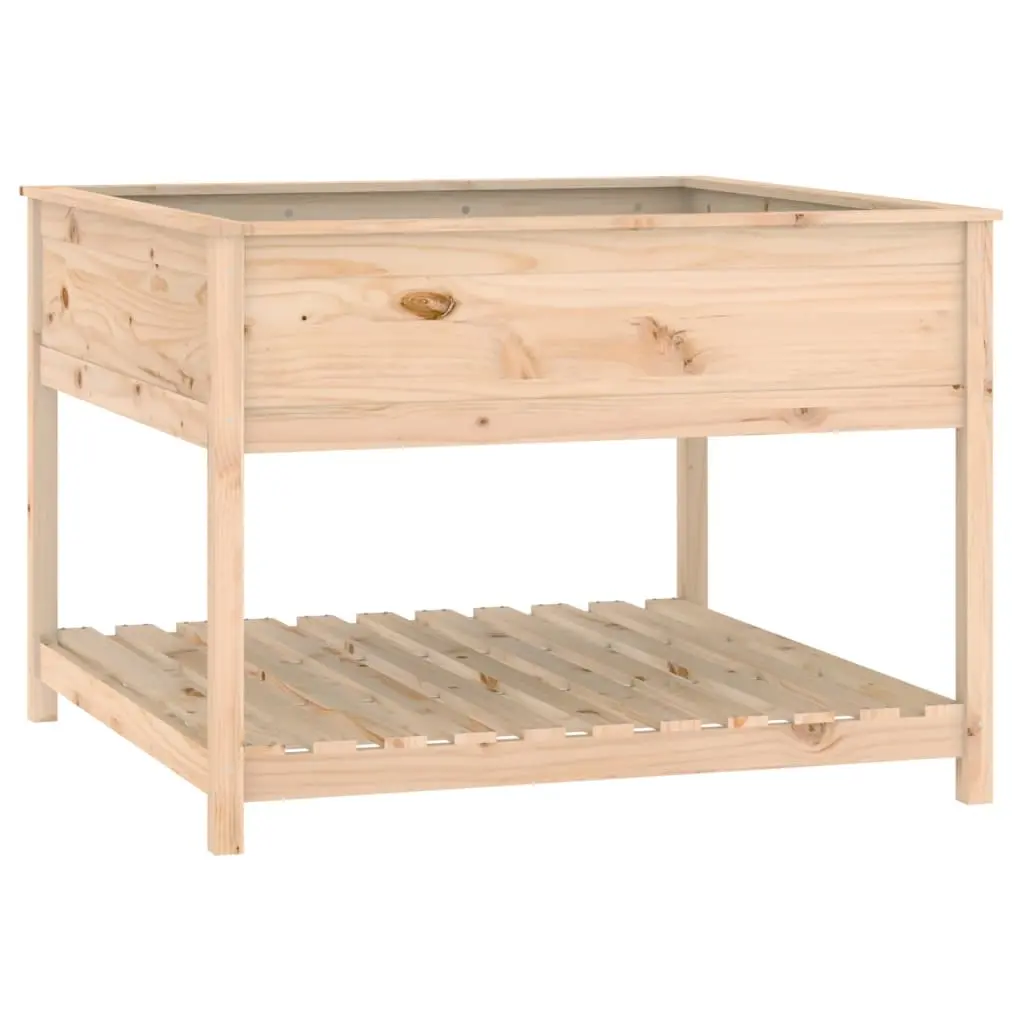 Planter with Shelf 111.5x111.5x81 cm Solid Wood Pine 823801 - Home & Garden