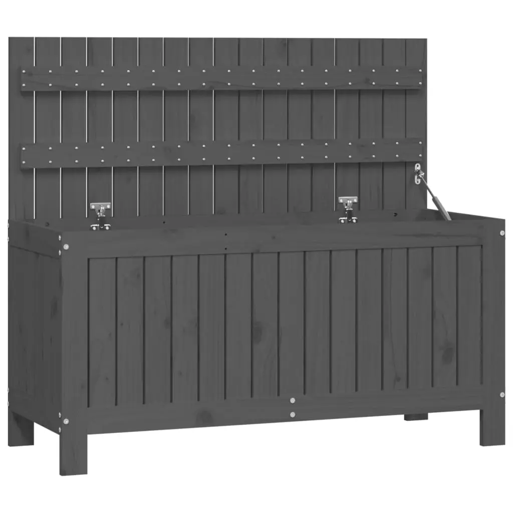Garden Storage Box Grey 115x49x60 cm Solid Wood Pine 823838 - Outdoor Storage Boxes - Up to 60% off
