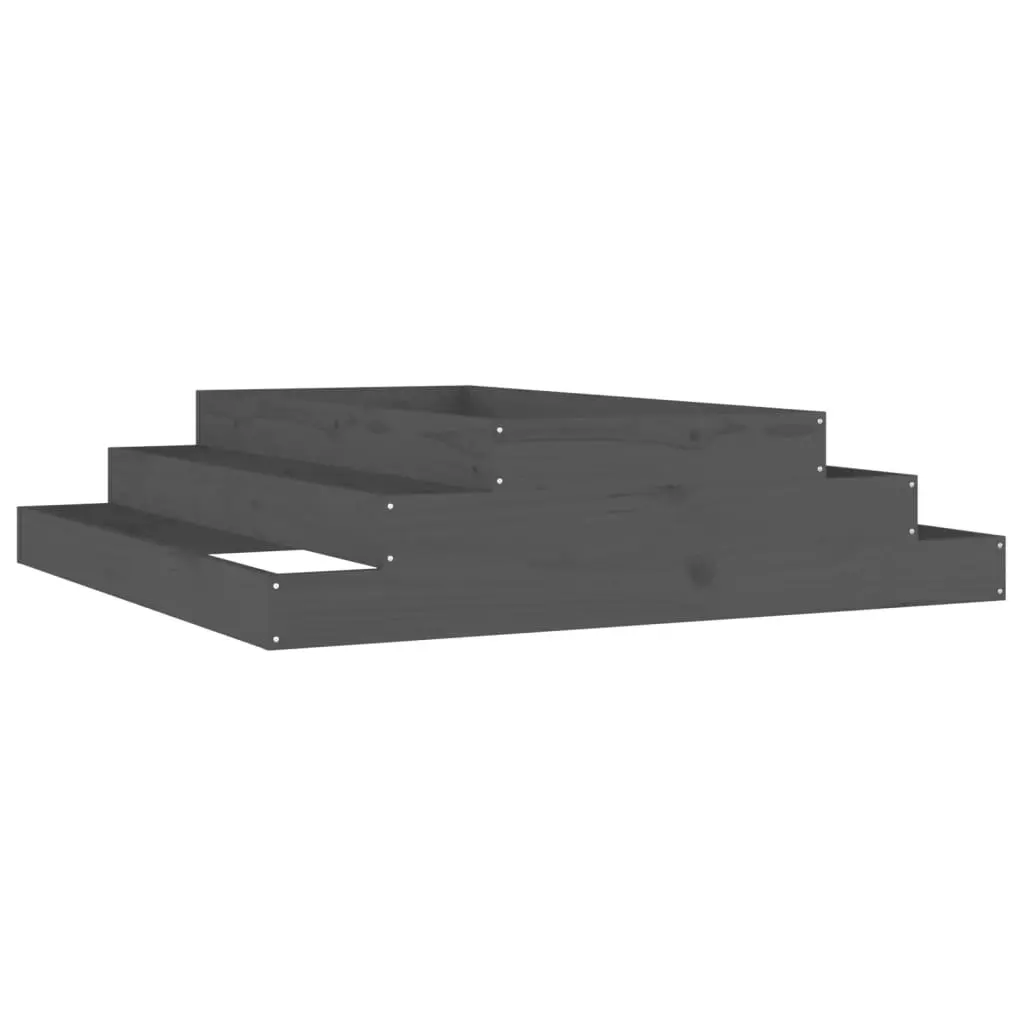 Planter Grey 110x110x27 cm Solid Wood Pine 823901 - Home & Garden
