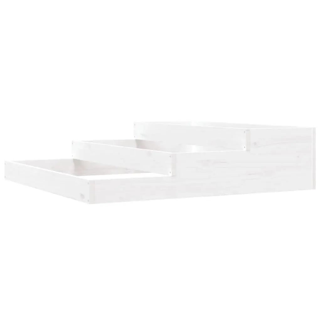 Planter White 107x107x27 cm Solid Wood Pine 823914 - Home & Garden