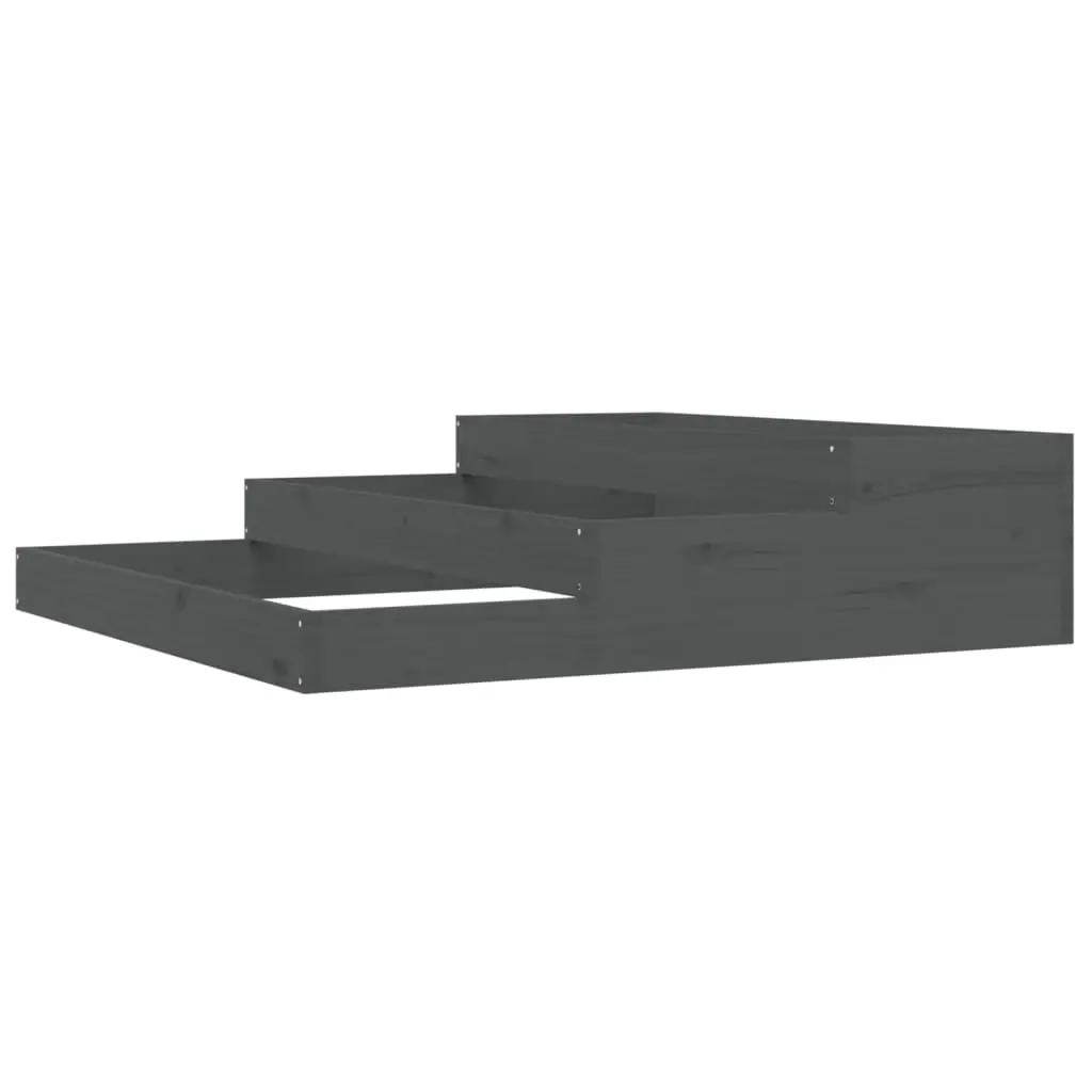 Planter Grey 107x107x27 cm Solid Wood Pine 823915 - Home & Garden