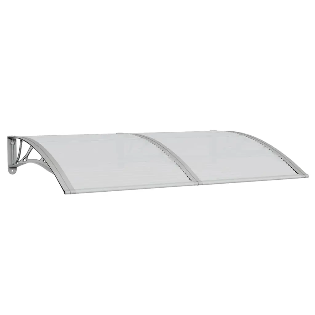 Door Canopy Grey 150x100 cm Polycarbonate 153570 - Home & Garden