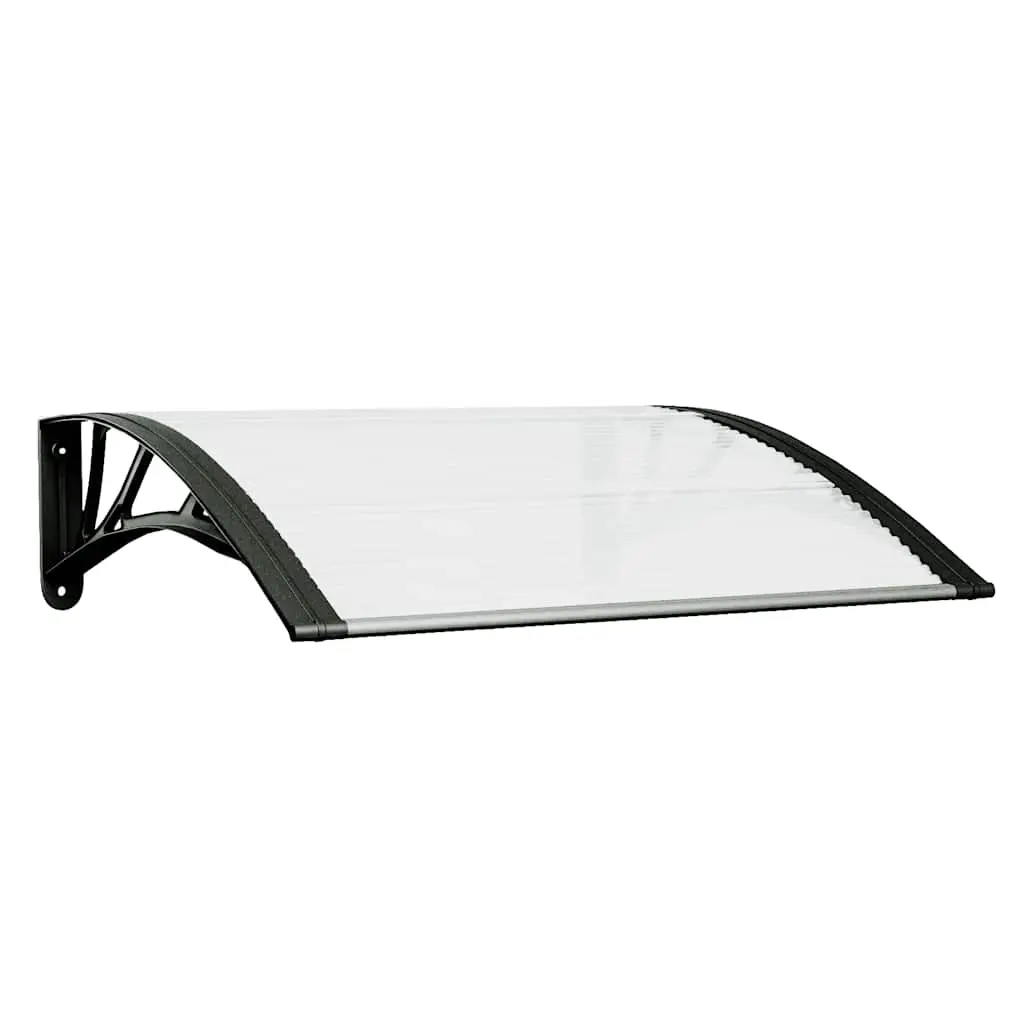 Door Canopy Black and Transparent 80x75 cm Polycarbonate 153585 - Home & Garden