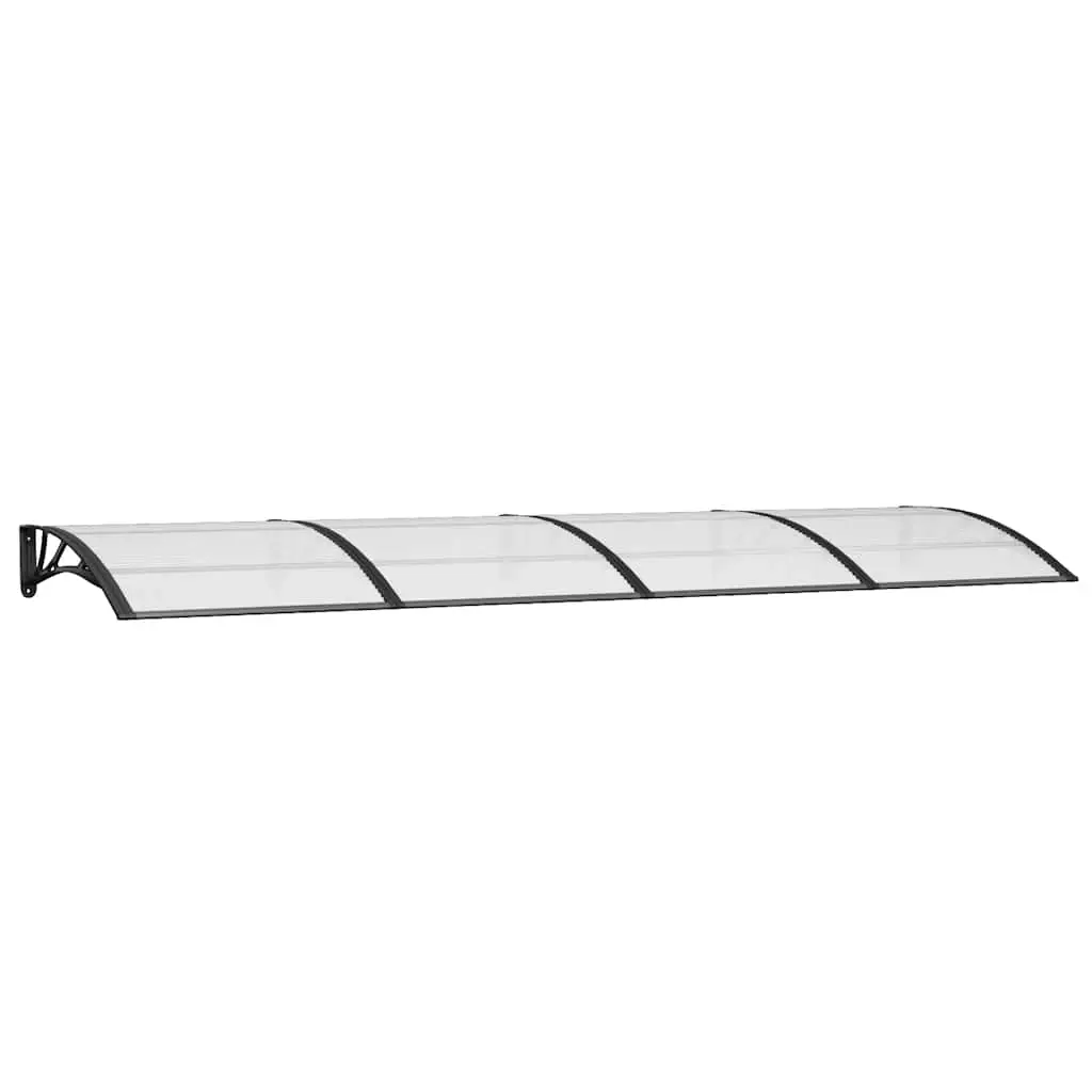 Door Canopy Black 350x100 cm Polycarbonate 153594 - Home & Garden