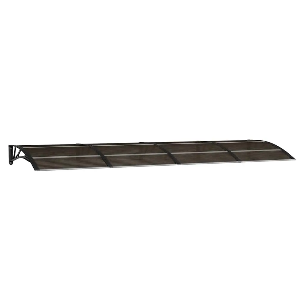 Door Canopy Black 350x100 cm Polycarbonate 153596 - Home & Garden