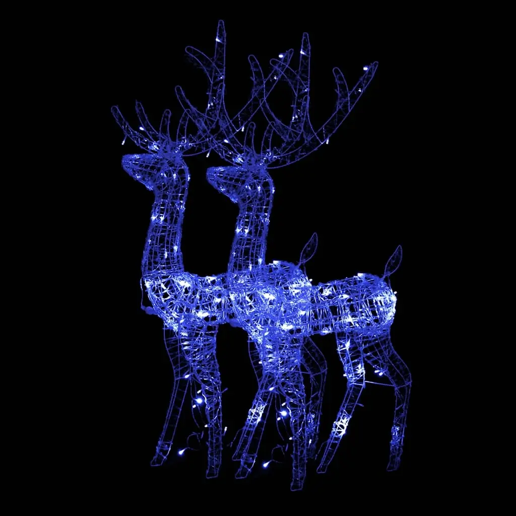 Acrylic Reindeer Christmas Decorations 2 pcs 120 cm Blue 3154348 - Up to 60% Off Christmas Decoration Specials