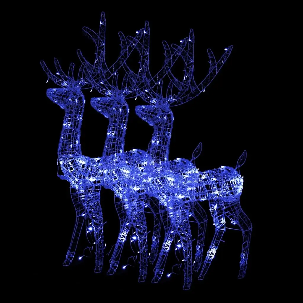 Acrylic Reindeer Christmas Decorations 3 pcs 120 cm Blue 3154349 - Up to 60% Off Christmas Decoration Specials