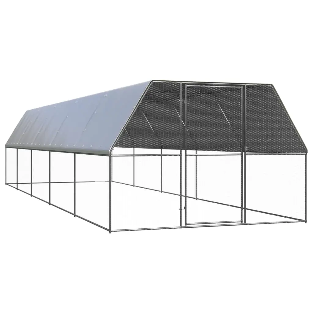 Outdoor Chicken Cage 3x10x2 m Galvanised Steel 3154379 - Pets