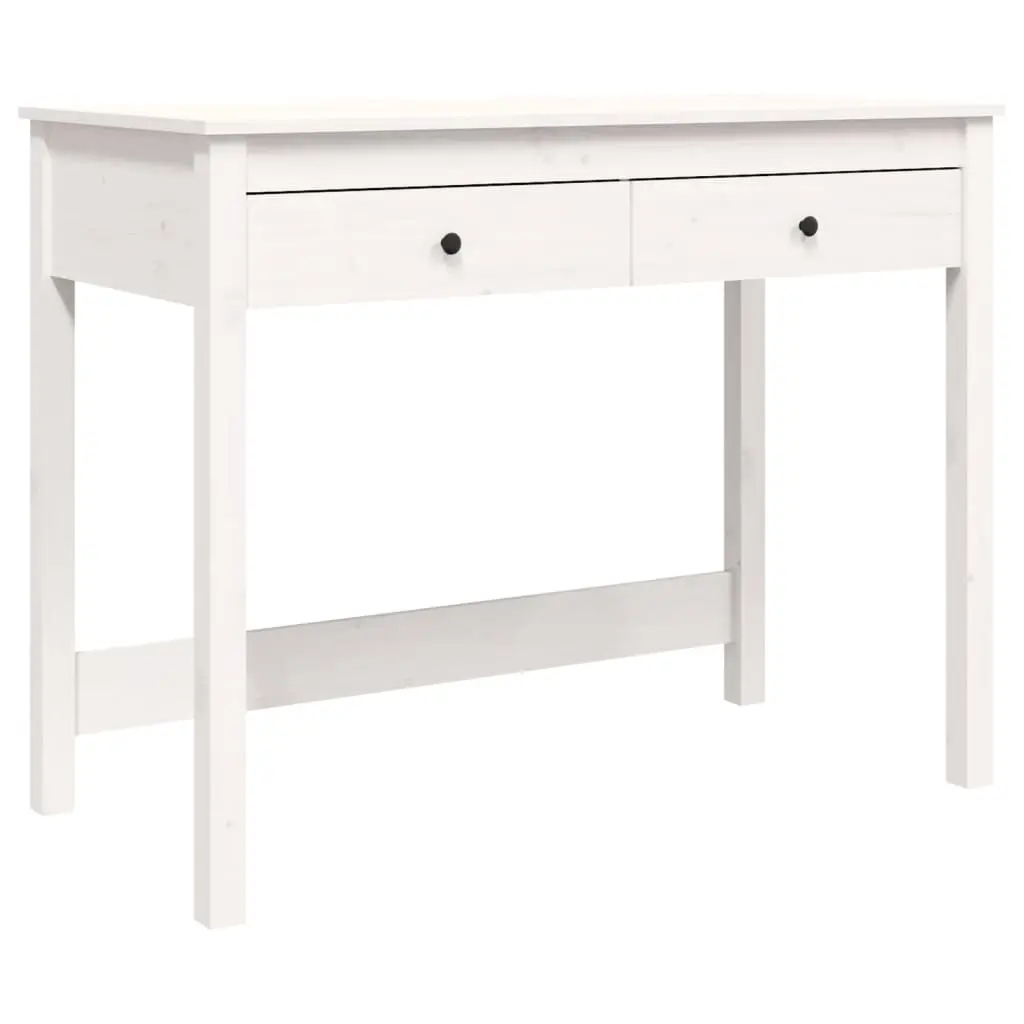 Desk with Drawers White 100x50x78 cm Solid Wood Pine 824644 - Furniture