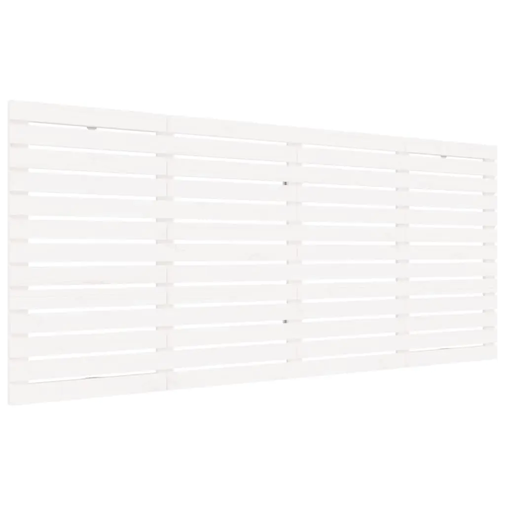 Wall Headboard White 156 cm Solid Wood Pine 824689 - Furniture