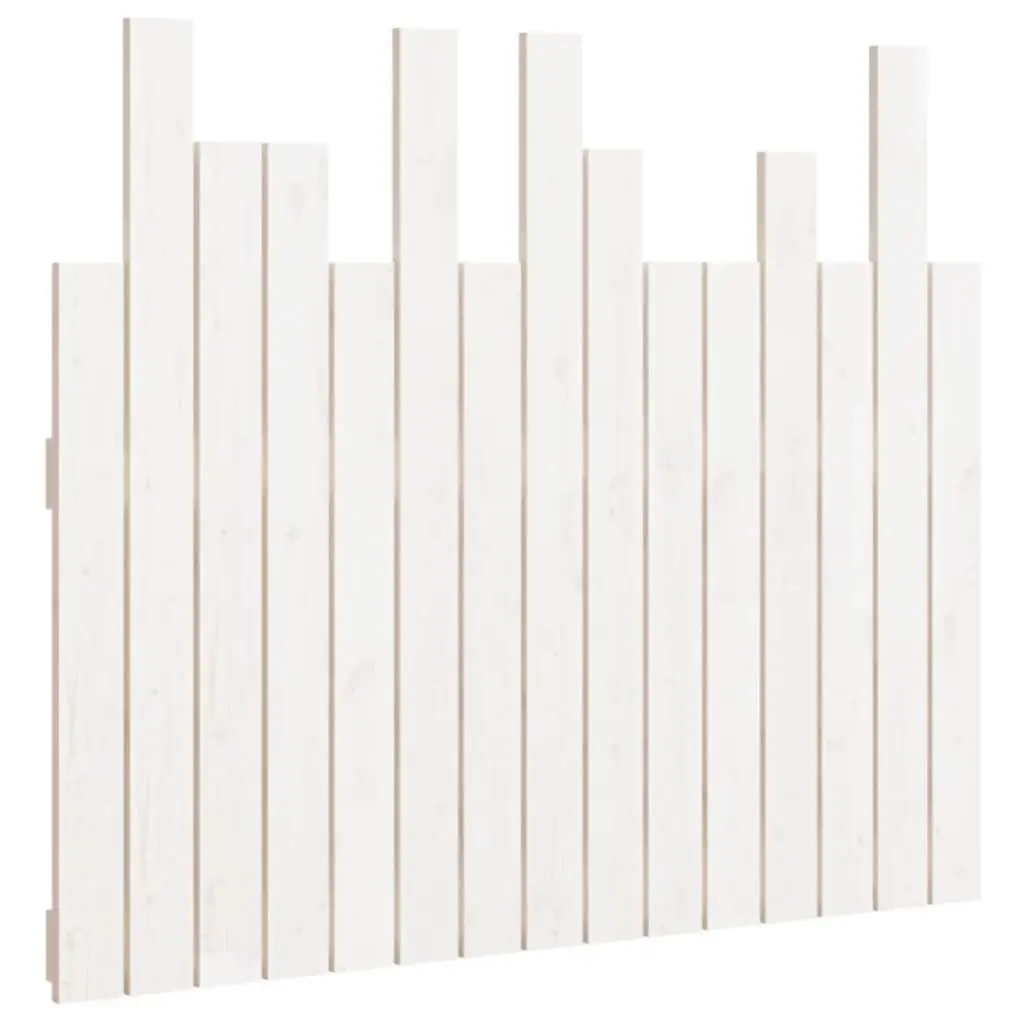 Wall Headboard White 95.5 cm Solid Wood Pine 824784 - Furniture
