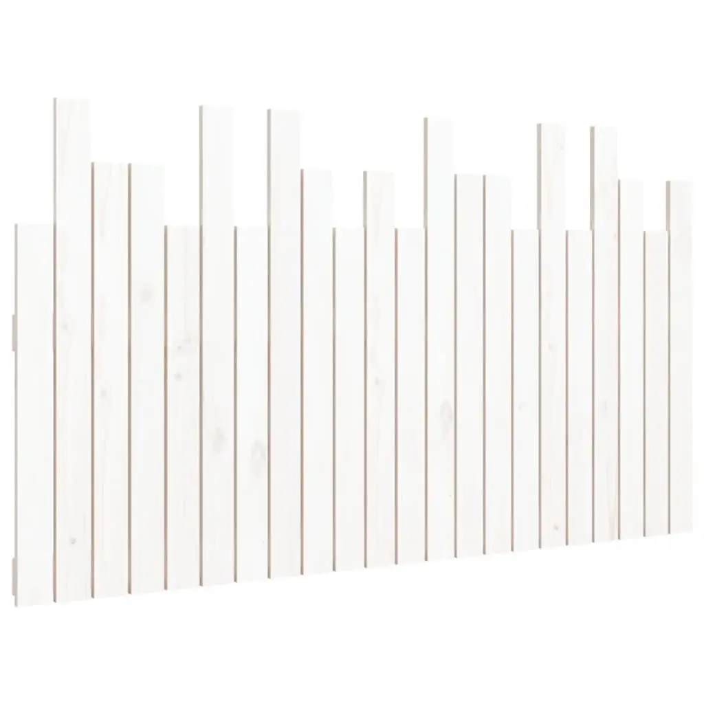 Wall Headboard White 140 cm Solid Wood Pine 824819 - Furniture