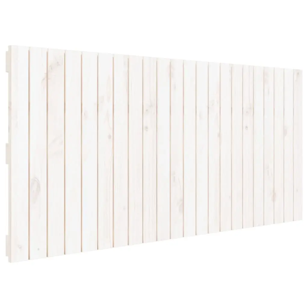 Wall Headboard White 140 cm Solid Wood Pine 824869 - Furniture