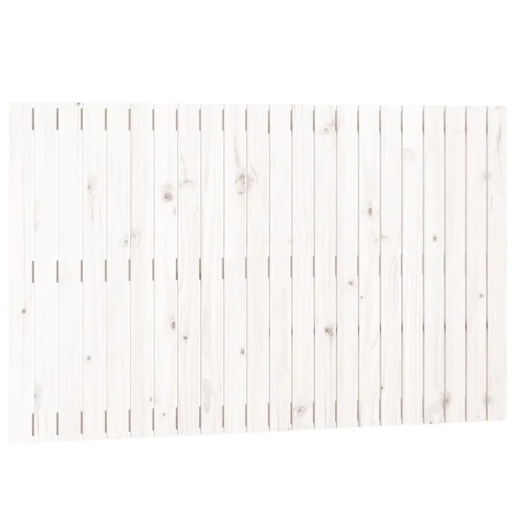 Wall Headboard White 140 cm Solid Wood Pine 824919 - Furniture