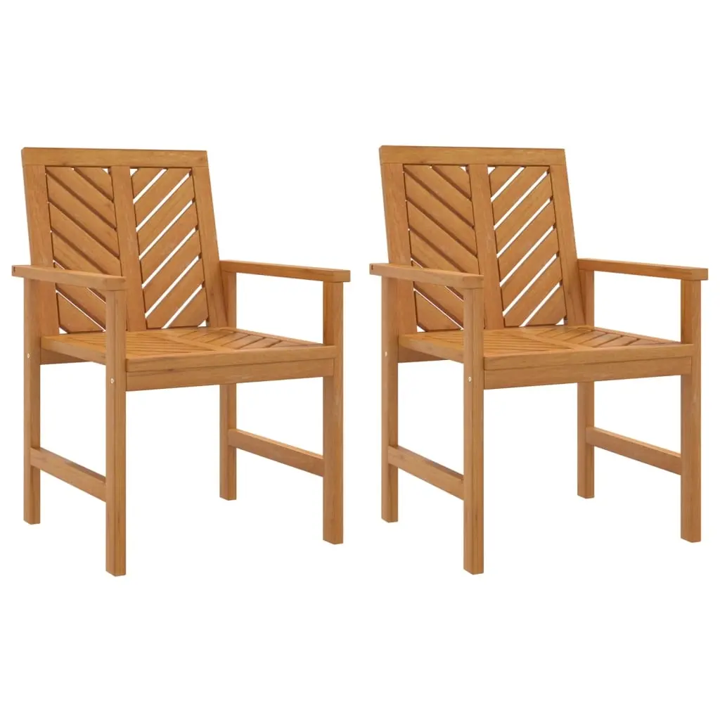 Garden Dining Chairs 2 pcs Solid Wood Acacia 362227 - Furniture