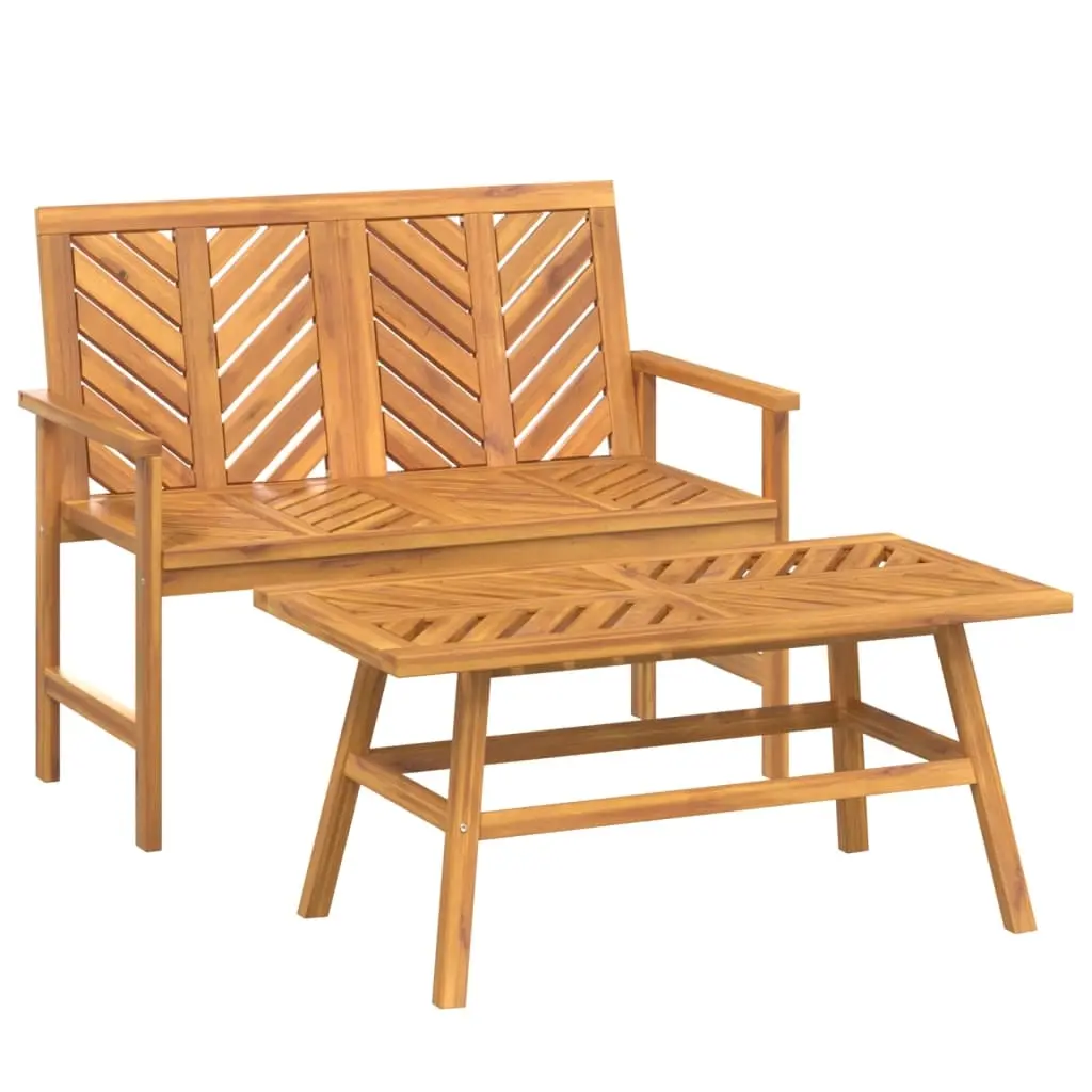 2 Piece Garden Lounge Set Solid Wood Acacia 362235 - Furniture