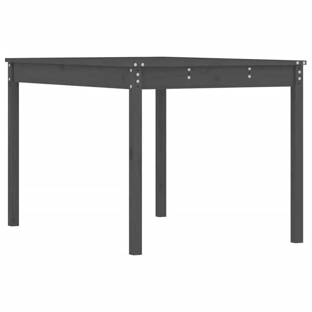 Garden Table Grey 121x82.5x76 cm Solid Wood Pine 823971 - Furniture