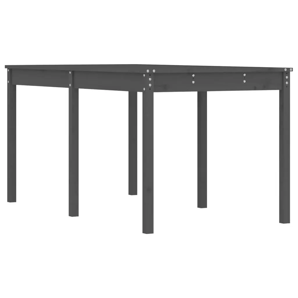Garden Table Grey 159.5x82.5x76 cm Solid Wood Pine 823978 - Furniture