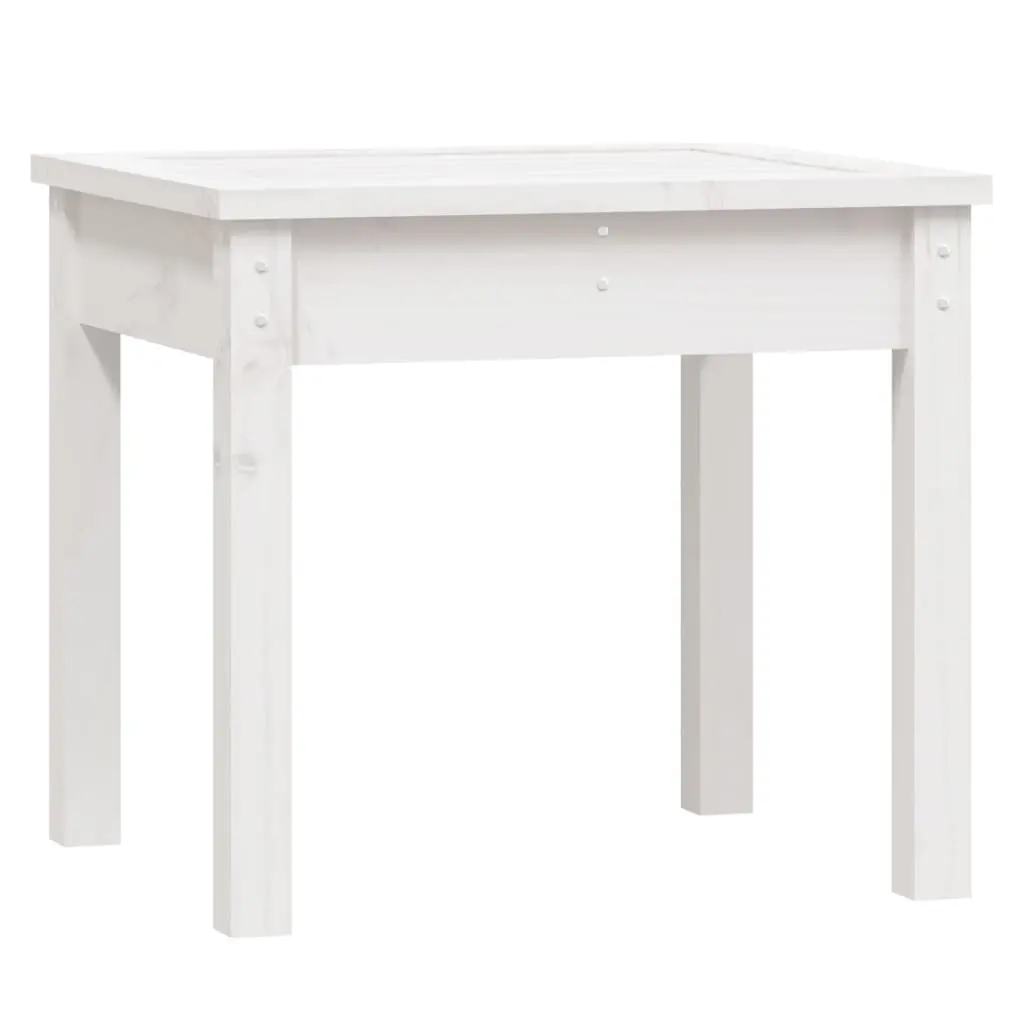 Garden Bench White 50x44x45 cm Solid Wood Pine 823991 - Furniture