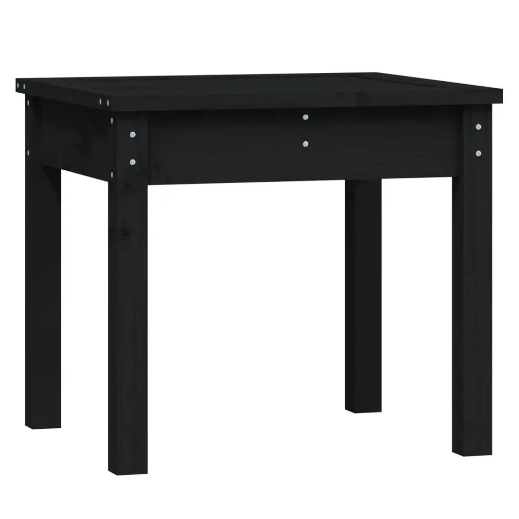 Garden Bench Black 50x44x45 cm Solid Wood Pine 823994 - Furniture