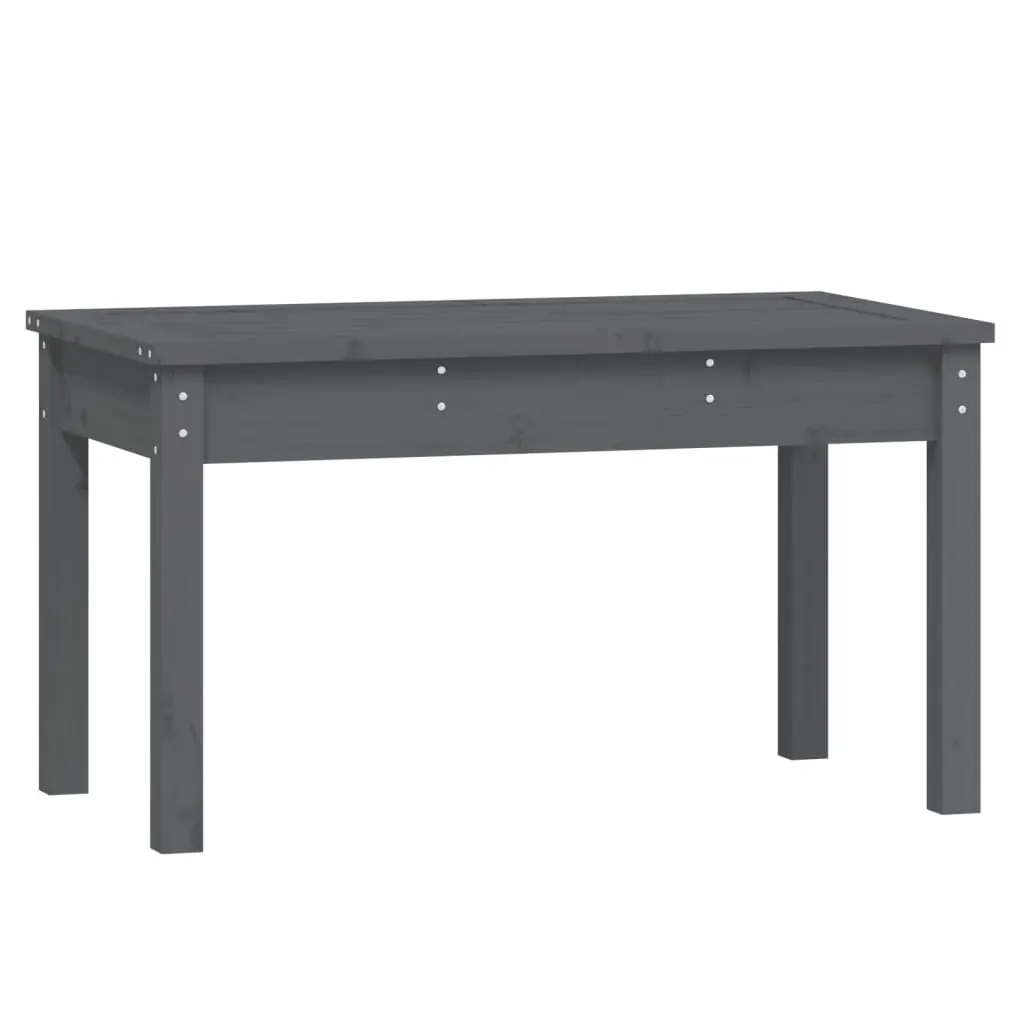 Garden Bench Grey 80x44x45 cm Solid Wood Pine 823999 - Furniture