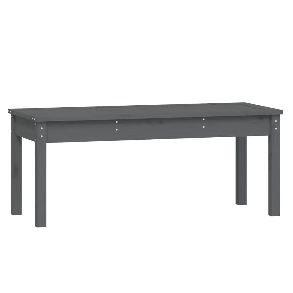 Garden Bench Grey 109x44x45 cm Solid Wood Pine 824006 - Furniture