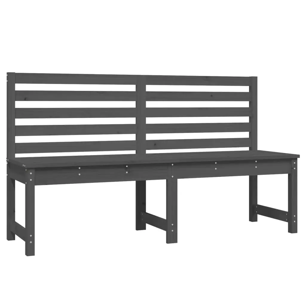 Garden Bench Grey 157.5 cm Solid Wood Pine 824041 - Furniture