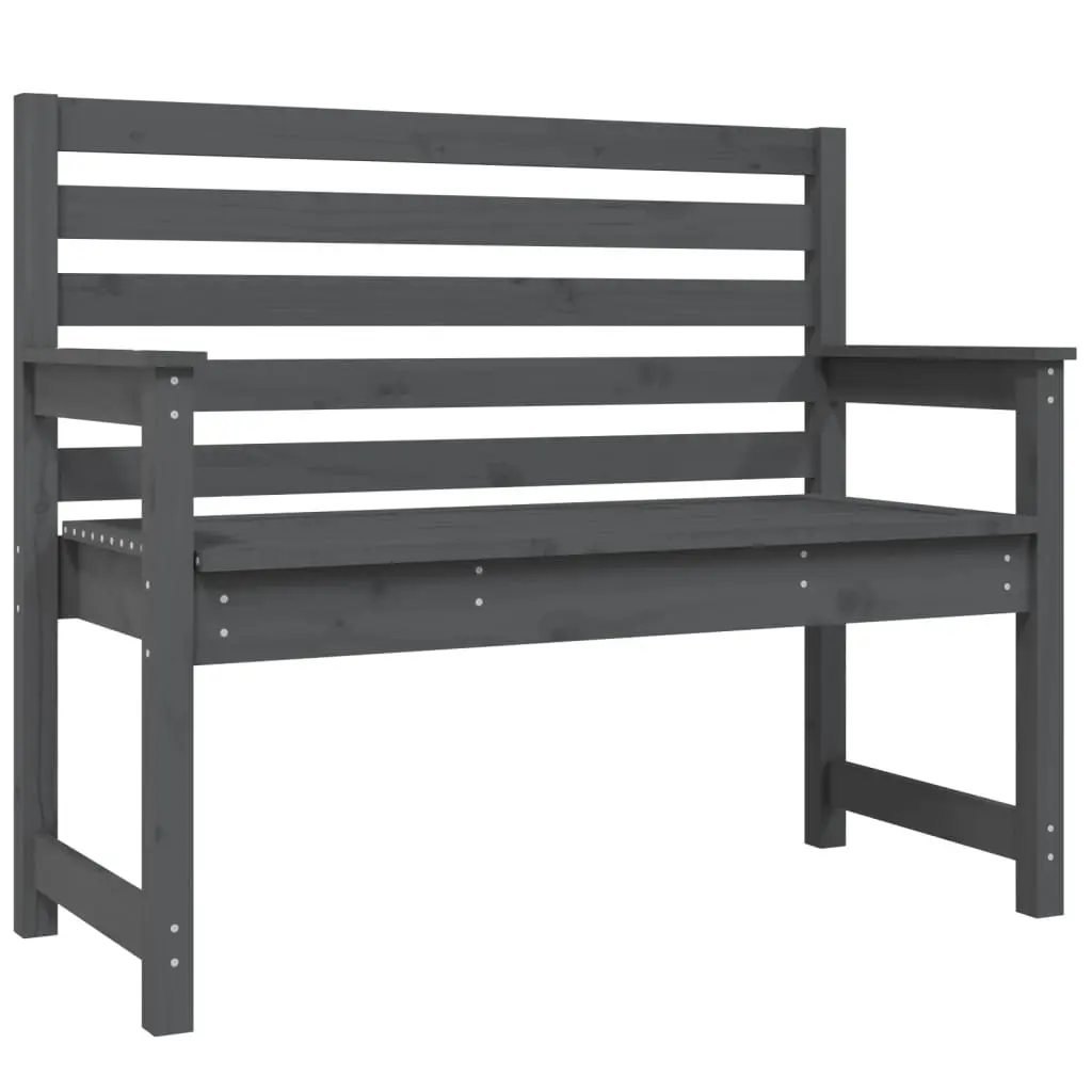 Garden Bench Grey 109x48x91.5 cm Solid Wood Pine 824062 - Furniture