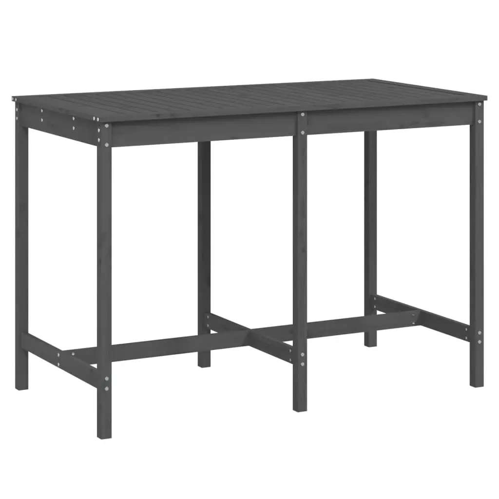 Garden Table Grey 159.5x82.5x110 cm Solid Wood Pine 824097 - Furniture