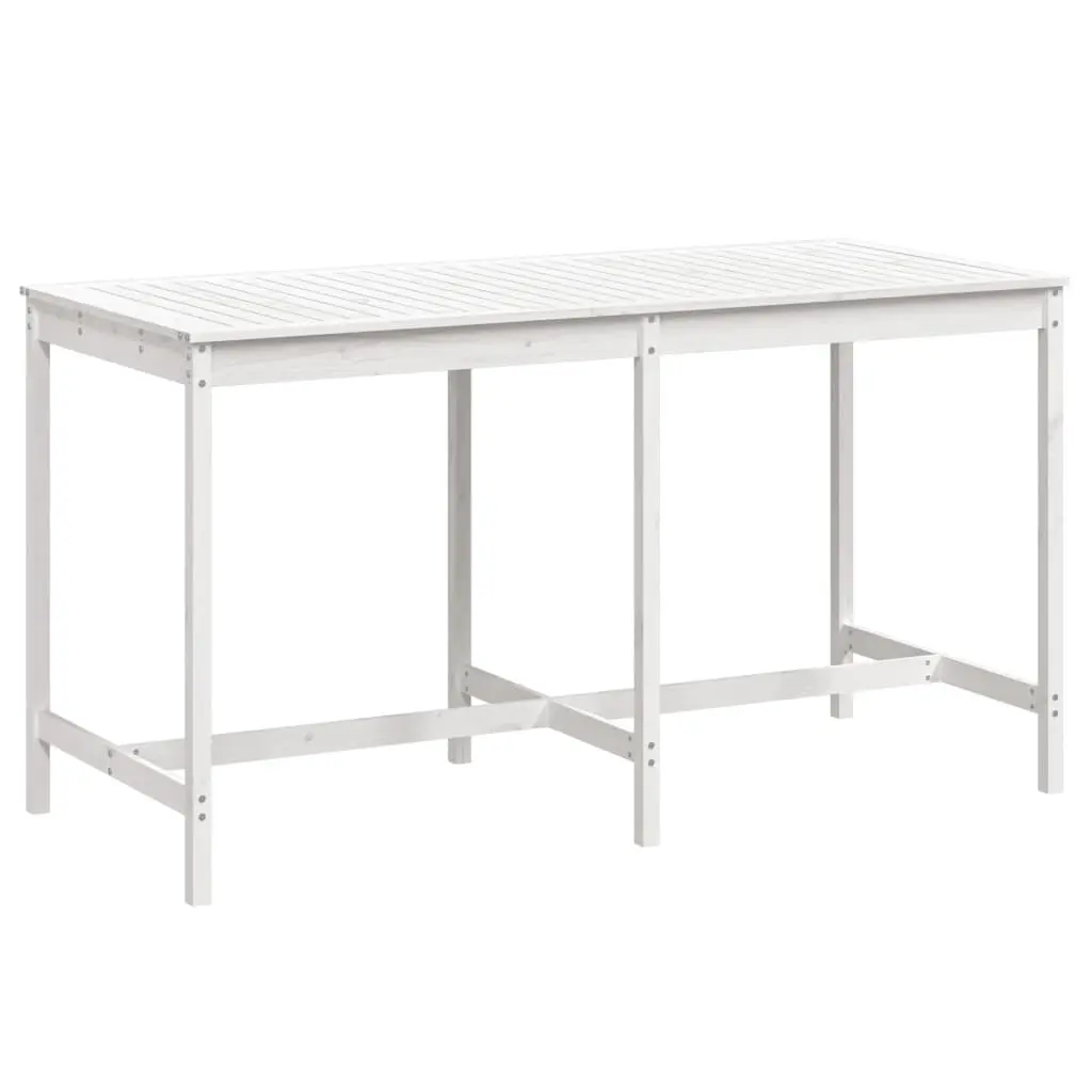 Garden Table White 203.5x90x110 cm Solid Wood Pine 824103 - Furniture