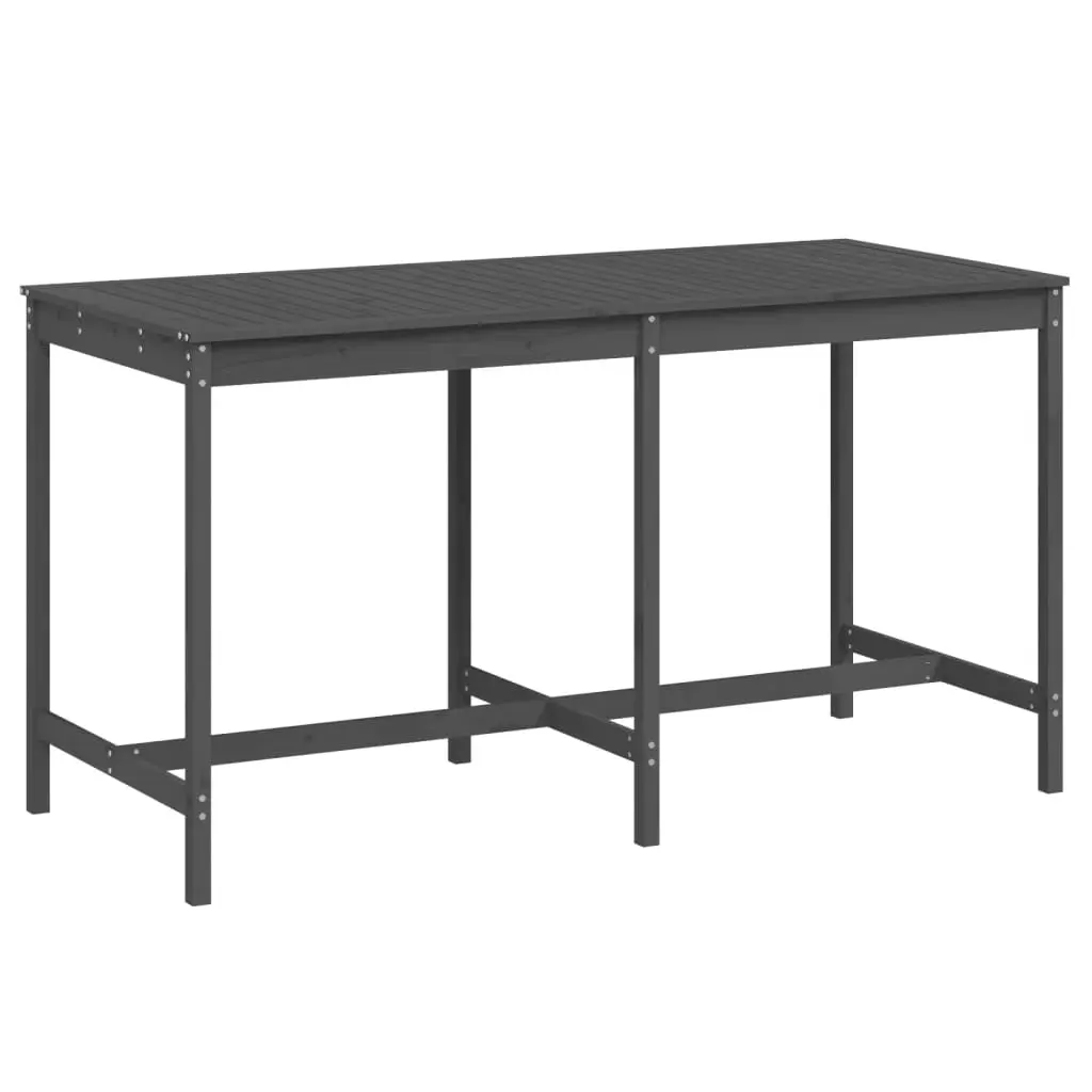 Garden Table Grey 203.5x90x110 cm Solid Wood Pine 824104 - Furniture