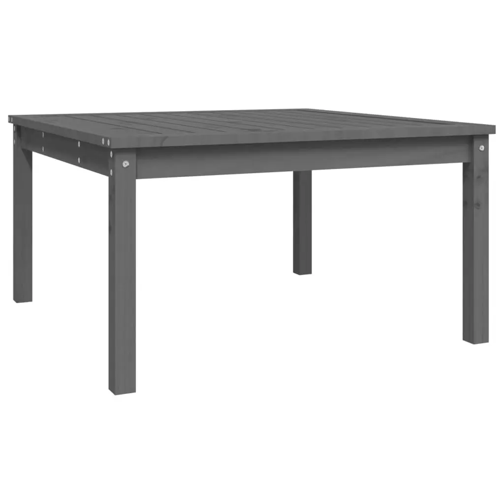 Garden Table Grey 82.5x82.5x45 cm Solid Wood Pine 824122 - Furniture