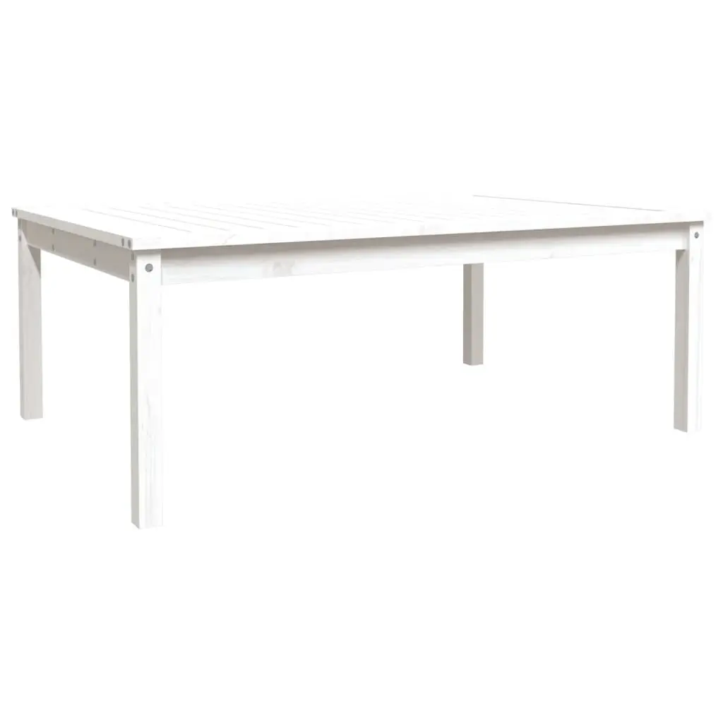 Garden Table White 121x82.5x45 cm Solid Wood Pine 824128 - Furniture