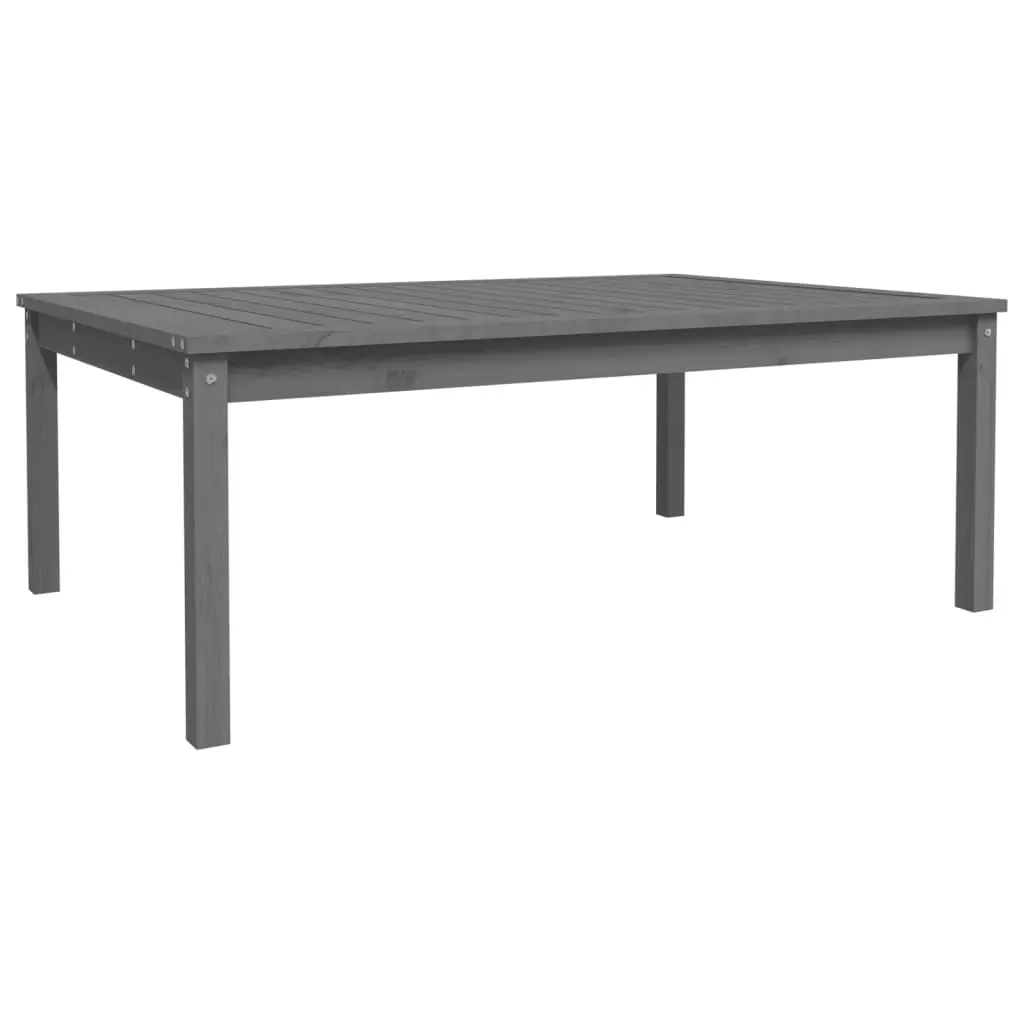 Garden Table Grey 121x82.5x45 cm Solid Wood Pine 824129 - Furniture