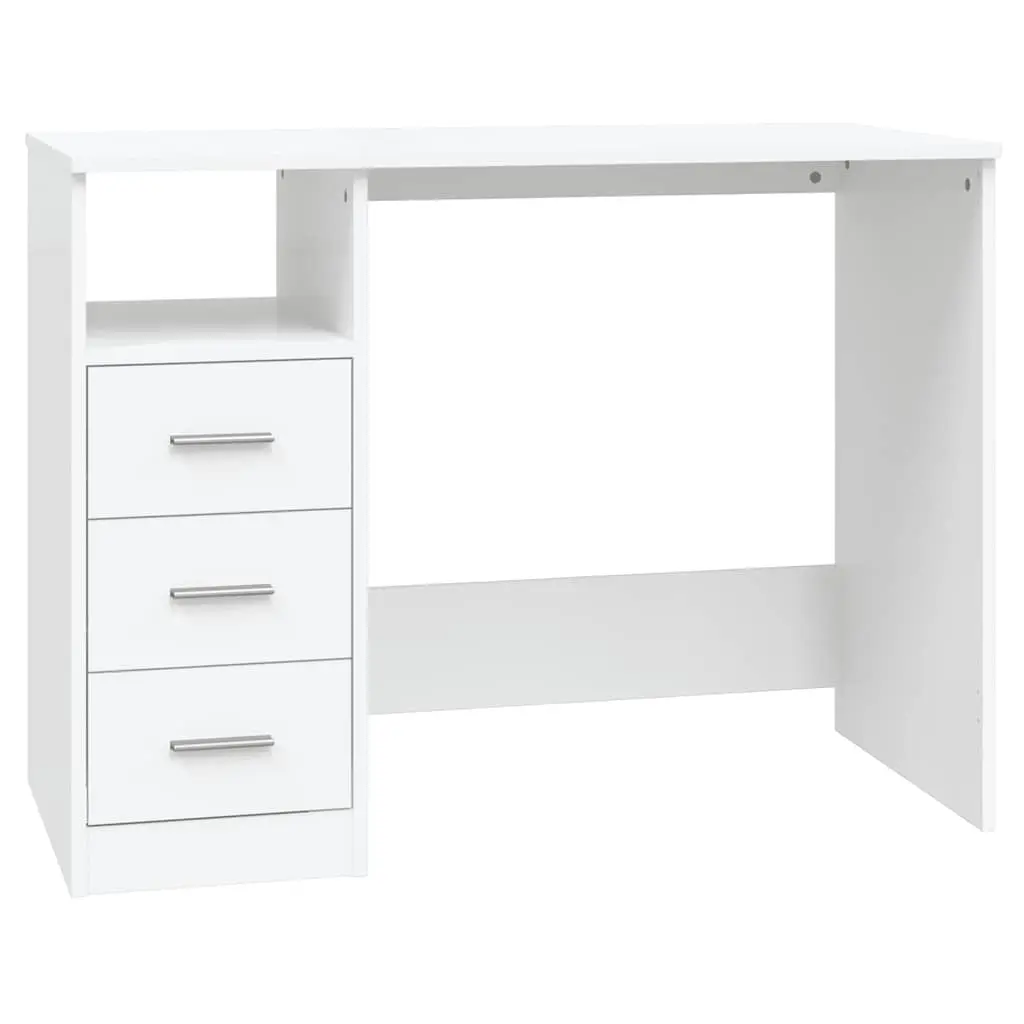Desk with Drawers White 102x50x76 cm Engineered Wood 823032 - Furniture