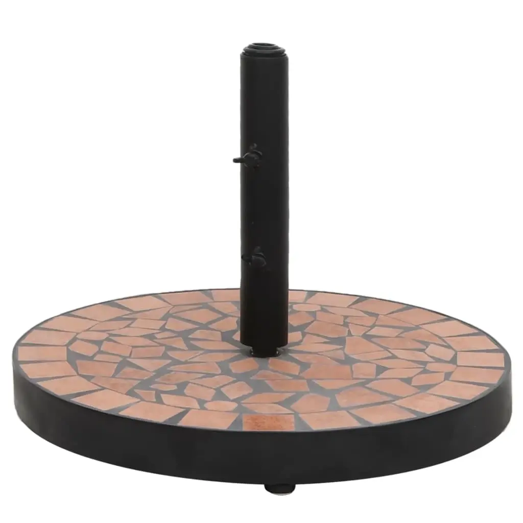 Parasol Base Terracotta Round 12 kg 362219 - Home & Garden