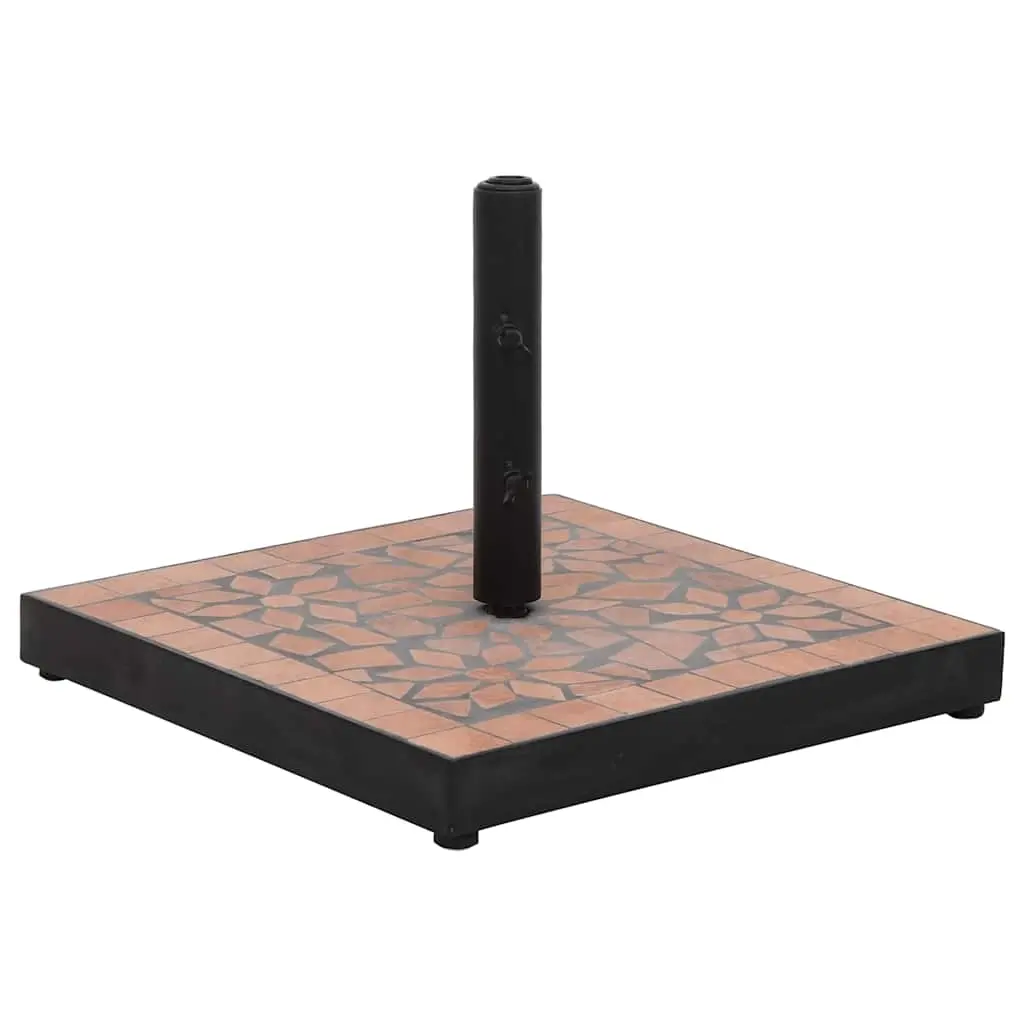 Parasol Base Terracotta Square 12 kg 362220 - Home & Garden