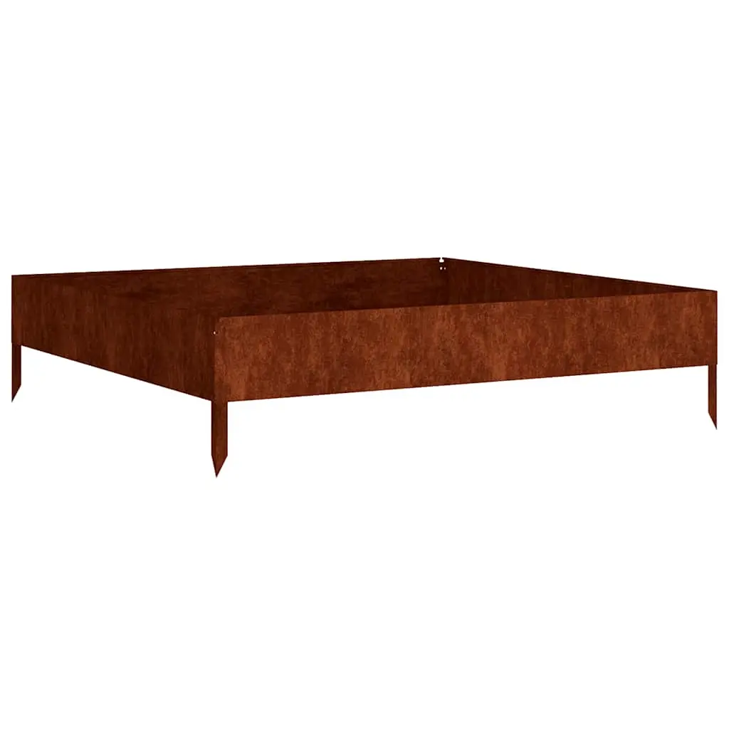 Garden Raised Bed 100x100x26 cm Corten Steel 824514 - Home & Garden