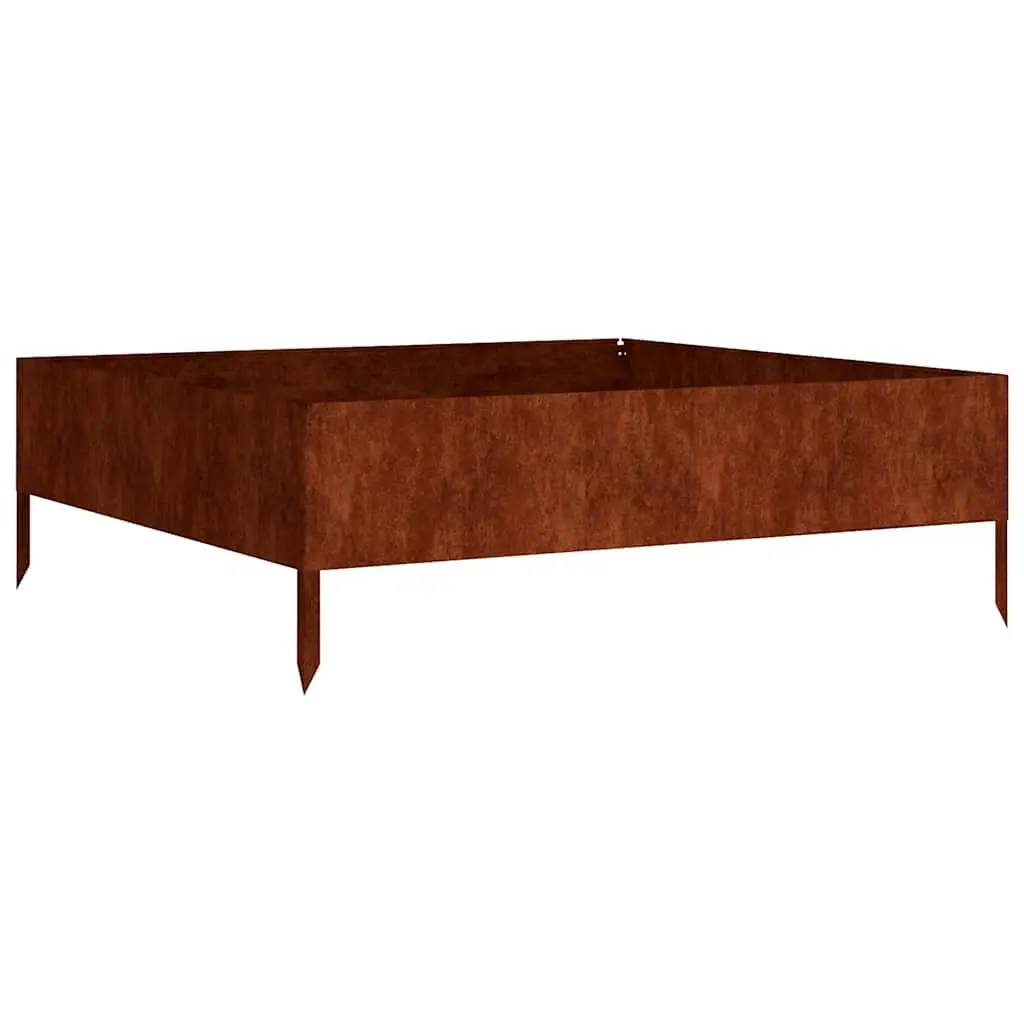 Garden Raised Bed 100x100x33.5 cm Corten Steel 824515 - Home & Garden