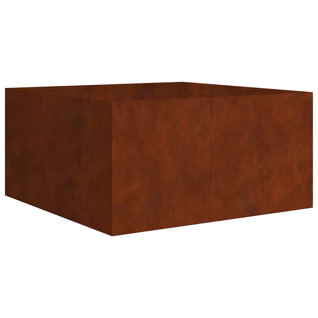 Planter 80x80x40 cm Corten Steel 824531 - Home & Garden